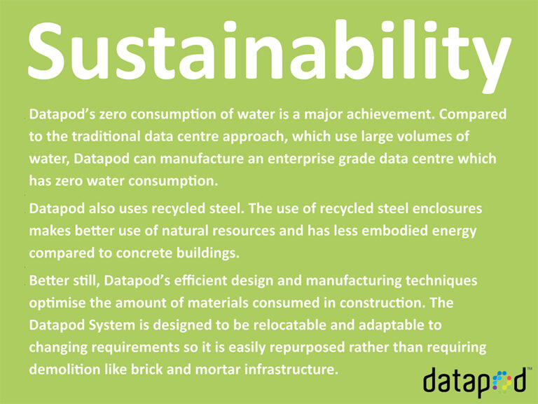 New levels of data center efficiency and sustainability